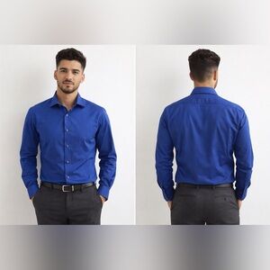 Micheal‎ Kors Blue Slimfit Shirt NWT